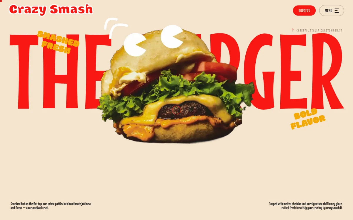 Crazy Smash Burgers — Bold Brand Site